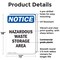 Signmission Hazardous Waste Storage Area OSHA Notice Sign, Plastic, 12in W x 18in L, 2PK OS-2PACK-NS-P-1218-V-13347 - alternate 4